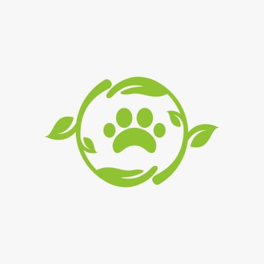 Yeşil yaprak dairesi logo tasarım vektörü. Biyo doğal yaprak simgesi tasarımı.