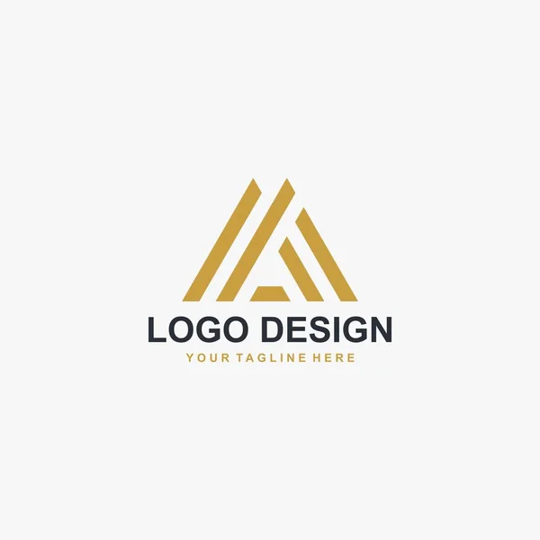 Sinal de montanha de ilustração com um design de logotipo abstrato