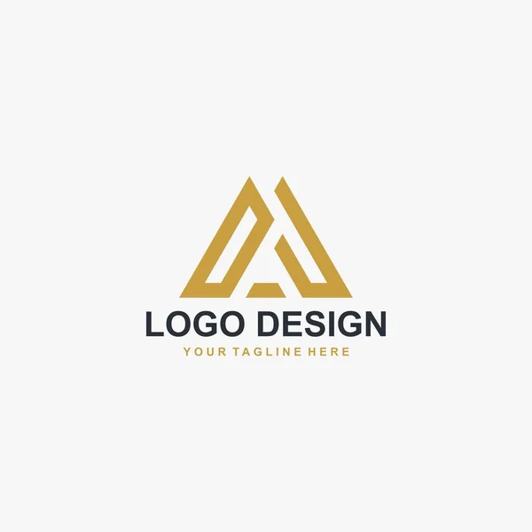 Hora Abstraktní Logo Design Vektor Obrázek Abstraktní Ikony Trojúhelníku Návrh — Stockový vektor