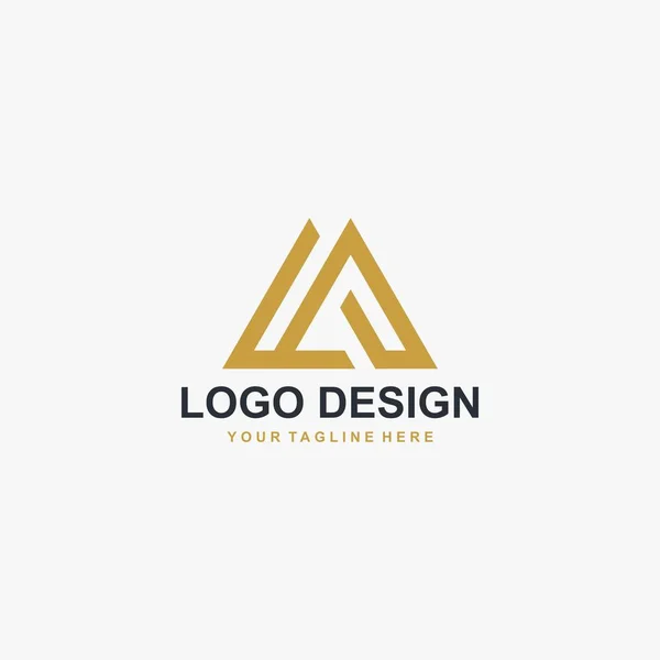 Hora Abstraktní Logo Design Vektor Obrázek Abstraktní Ikony Trojúhelníku Návrh — Stockový vektor