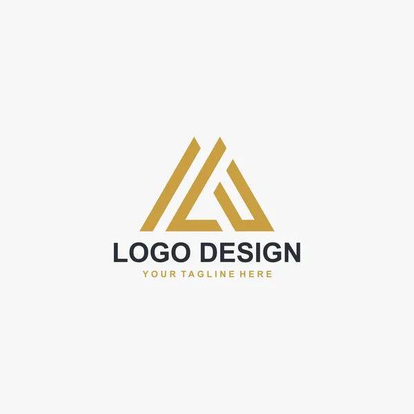 Hora Abstraktní Logo Design Vektor Obrázek Abstraktní Ikony Trojúhelníku Návrh — Stockový vektor