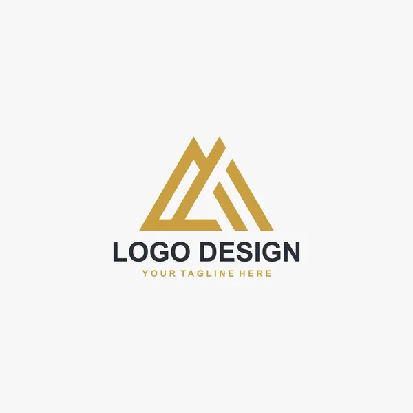 Hora Abstraktní Logo Design Vektor Obrázek Abstraktní Ikony Trojúhelníku Návrh — Stockový vektor