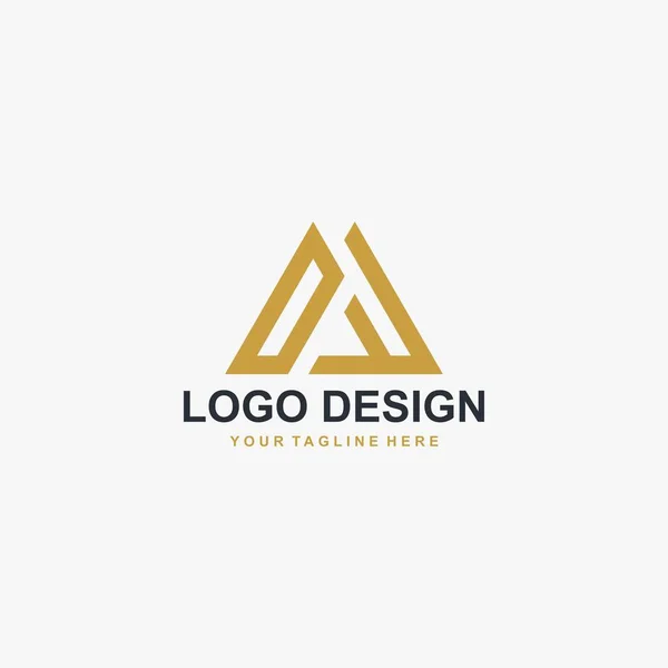 Hora Abstraktní Logo Design Vektor Obrázek Abstraktní Ikony Trojúhelníku Návrh — Stockový vektor