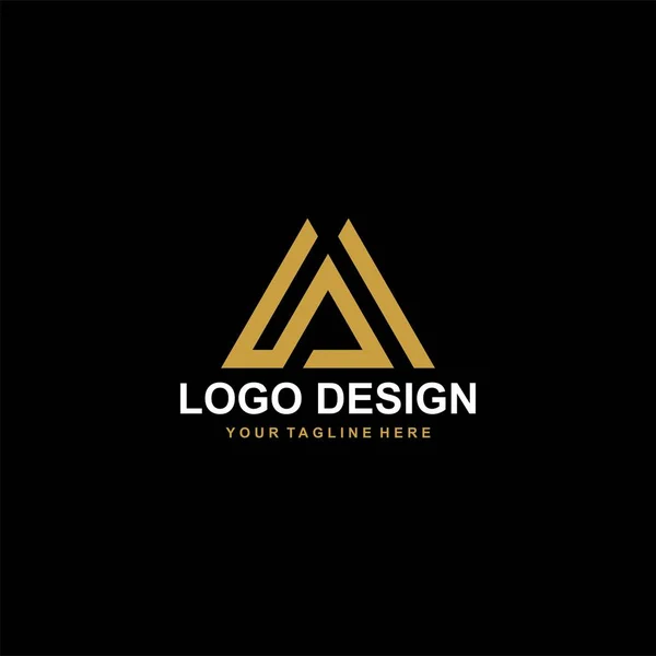 Montanha Vetor Design Logotipo Abstrato Ilustração Abstrata Ícone Triângulo Carta —  Vetores de Stock