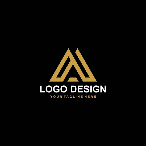 Hora Abstraktní Logo Design Vektor Obrázek Abstraktní Ikony Trojúhelníku Návrh — Stockový vektor