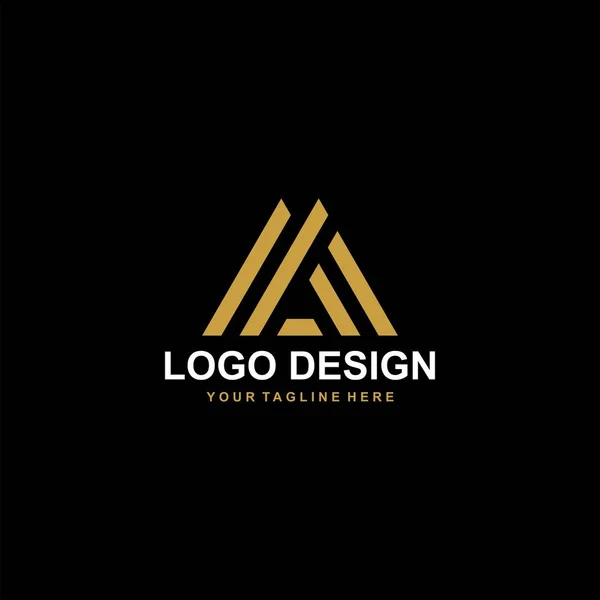 Mountain Αφηρημένο Λογότυπο Σχεδιασμό Διάνυσμα Εικονογράφηση Αφηρημένου Τριγώνου Σχεδιασμός Λογότυπου — Διανυσματικό Αρχείο