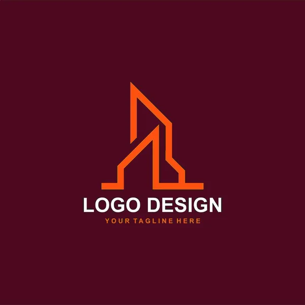 Архитектурный Вектор Дизайна Логотипа Главная Иллюстрация Дизайн Логотипа Недвижимости — стоковый вектор