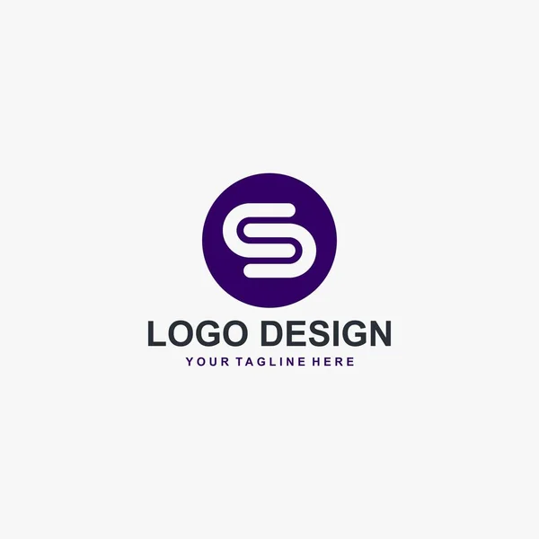 Letra Círculo Logo Diseño Vector Abstracto Tipo Ilustración — Archivo Imágenes Vectoriales
