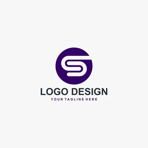 Carta Círculo Logotipo Design Vetor Tipo Abstrato Ilustração — Vetor de Stock