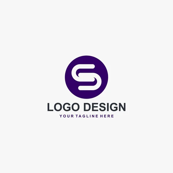 Letra Círculo Logo Diseño Vector Abstracto Tipo Ilustración — Archivo Imágenes Vectoriales