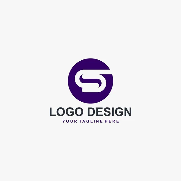 Letra Círculo Logo Diseño Vector Abstracto Tipo Ilustración — Archivo Imágenes Vectoriales