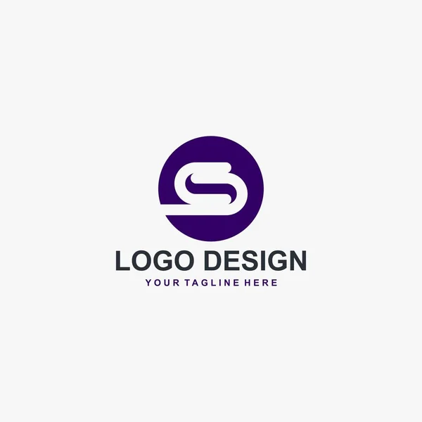 Letra Círculo Logo Diseño Vector Abstracto Tipo Ilustración — Vector de stock