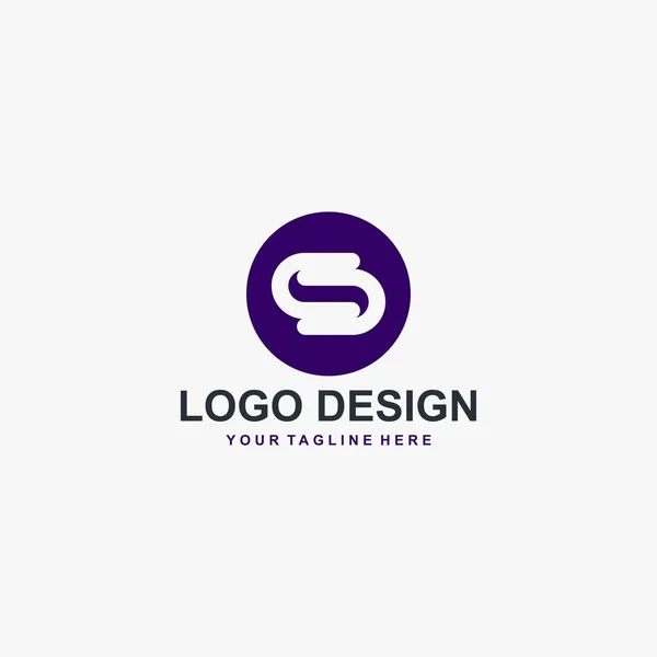 Lettre Cercle Logo Design Vecteur Abstrait Type Illustration — Image vectorielle