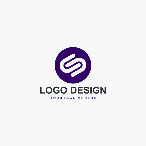 Letra Círculo Logo Diseño Vector Abstracto Tipo Ilustración — Vector de stock