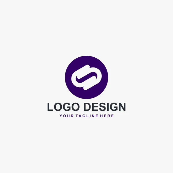 Bokstaven Cirkel Logo Design Vektor Abstrakt Typ Illustration — Stock vektor