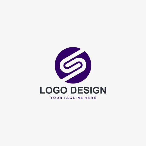 Στίγμα Σχεδιασμού Λογότυπου Κύκλου Του Γράμματος Αφηρημένη Απεικόνιση Τύπου — Διανυσματικό Αρχείο