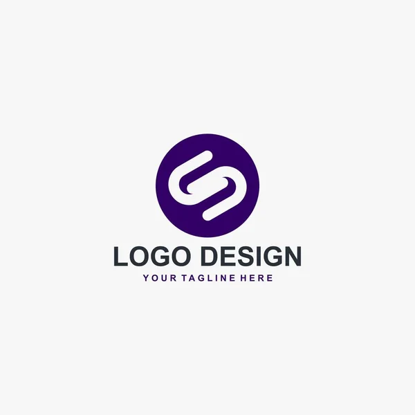 Letra Círculo Logo Diseño Vector Abstracto Tipo Ilustración — Vector de stock