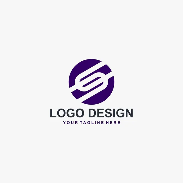 Lettre Cercle Logo Design Vecteur Abstrait Type Illustration — Image vectorielle