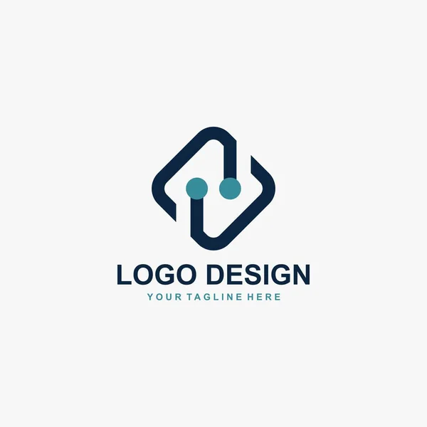 Carta Vetor Design Logotipo Ilustração Ícone Tecnologia — Vetor de Stock