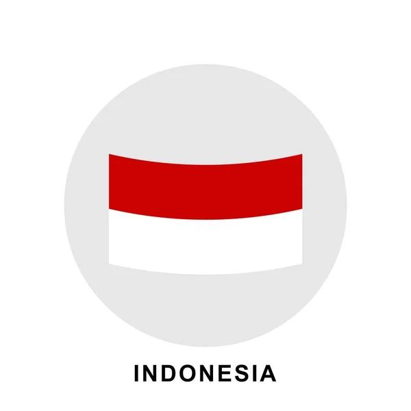 インドネシアの旗フラットデザインベクトル 赤と白の旗のイラスト 東南アジアの旗のデザイン — ストックベクタ
