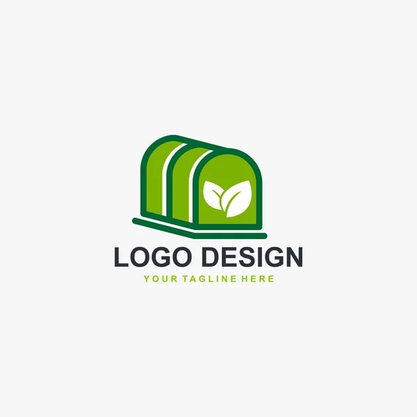 Vettore Progettazione Del Logo Della Serra Progettazione Dell Icona Della — Vettoriale Stock