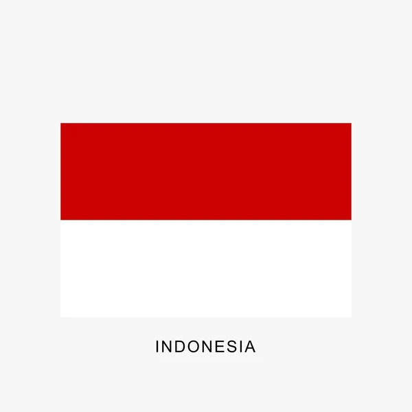 Indonesia Flag Datar Desain Vektor Merah Dan Putih Gambar Bendera - Stok Vektor