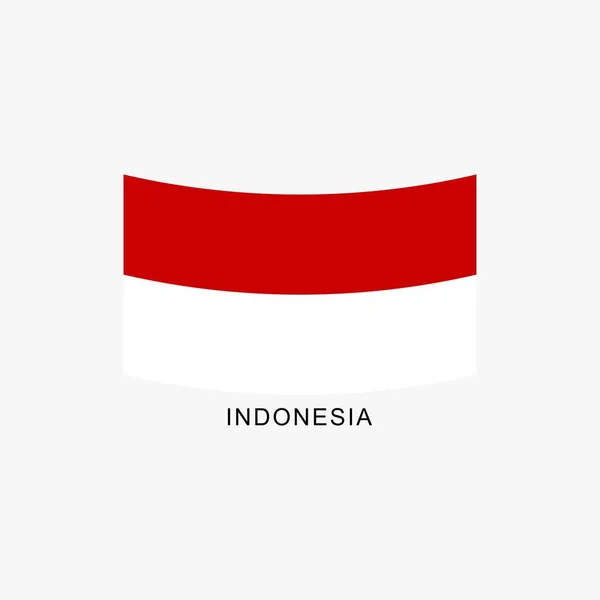 Indonesia Bandera Plana Diseño Vector Rojo Blanco Bandera Ilustración Diseño — Archivo Imágenes Vectoriales