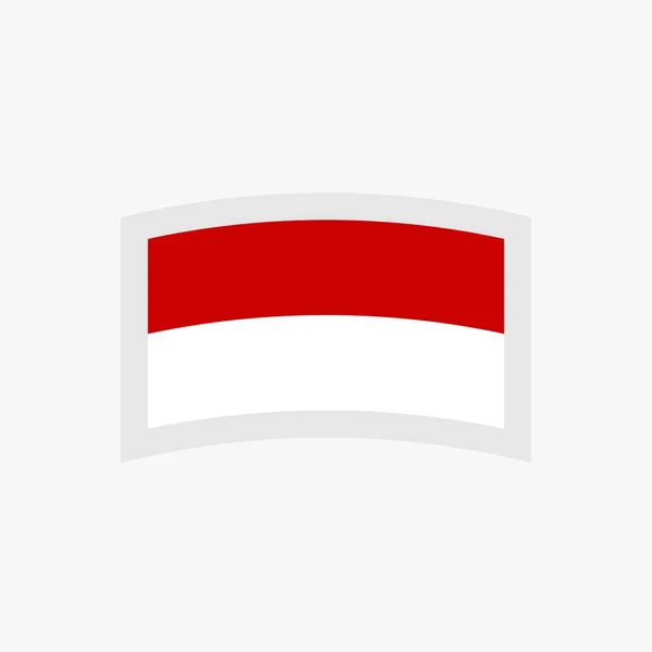 Ινδονησιακή Σημαία Επίπεδη Σχεδίαση Διάνυσμα Κόκκινο Και Λευκό Σημαία Εικονογράφηση — Διανυσματικό Αρχείο