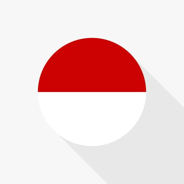 Indonésia Bandeira Plana Design Vetor Vermelho Branco Bandeira Ilustração Sudeste —  Vetores de Stock