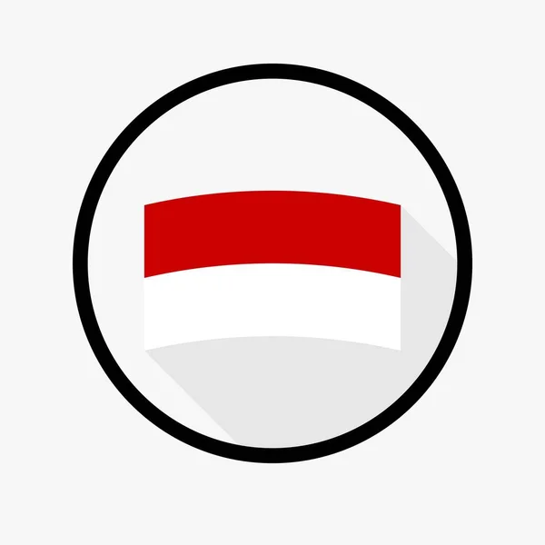 Indonesië Vlag Plat Ontwerp Vector Rode Witte Vlag Illustratie Zuidoost — Stockvector