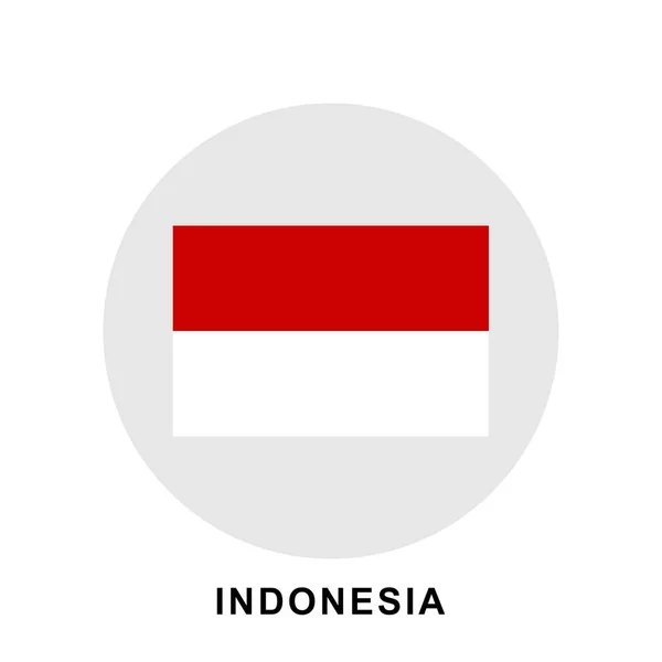 Indonesia Flag Datar Desain Vektor Merah Dan Putih Gambar Bendera - Stok Vektor