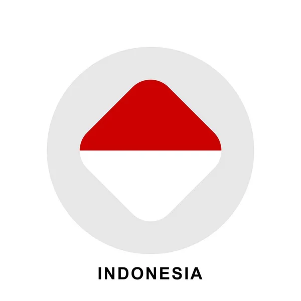 Indonesië Vlag Plat Ontwerp Vector Rode Witte Vlag Illustratie Zuidoost — Stockvector