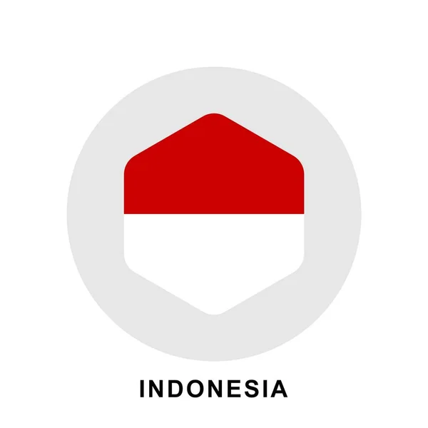 Indonesia Flag Datar Desain Vektor Merah Dan Putih Gambar Bendera - Stok Vektor