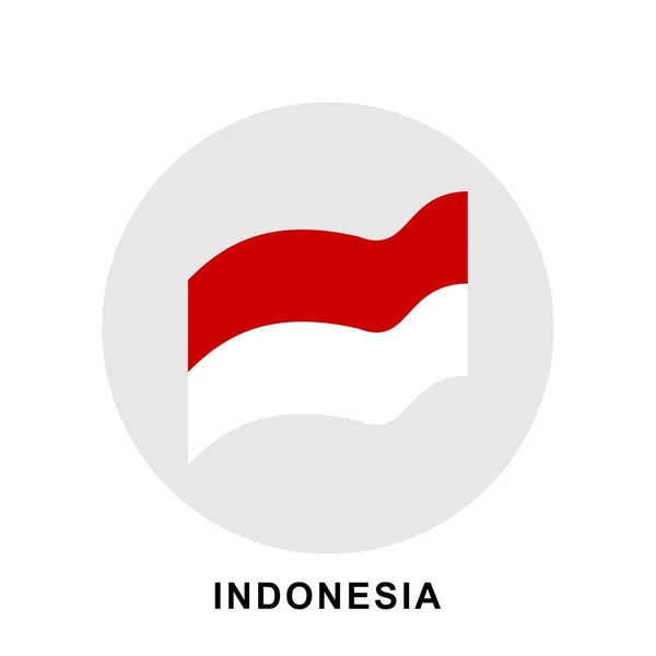 Вектор Флага Индонезии Плоский Иллюстрация Красно Белого Флага Дизайн Флага — стоковый вектор