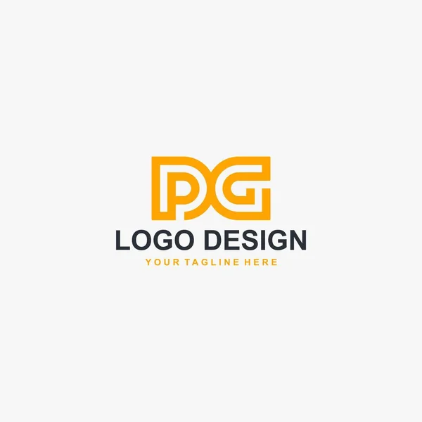Brev Logo Design Vektor Typ Logotyp Design Monogram Logotyp Design — Stock vektor