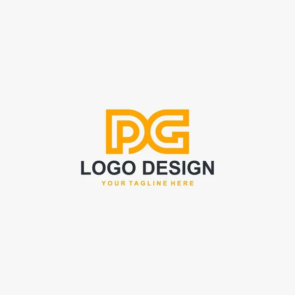 Brev Logo Design Vektor Typ Logotyp Design Monogram Logotyp Design — Stock vektor