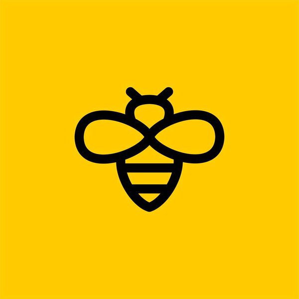 Вектор дизайна логотипа пчелиной линии. Символ пчелиного меда. Дизайн логотипа пчелиного дома шестиугольника. Вектор контура жёлтой пчелы
.
