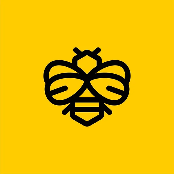 Вектор Дизайна Логотипа Пчелы Символ Пчелиного Меда Дизайн Логотипа Пчелиного — стоковый вектор