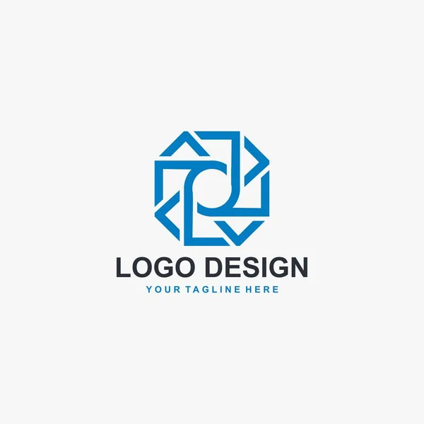 Atire Logotipo Câmera Vetor Design Design Logotipo Câmera Lente Poligonal — Vetor de Stock