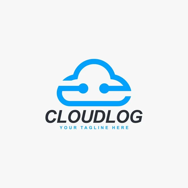 Cloud Tech Logo Design Template Electric Cloud Logo Vector Icon Stock ...