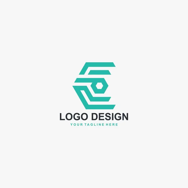 Letter Veelhoekige Logo Ontwerp Vector Letter Ccp Illustratie Logo Ontwerp — Stockvector