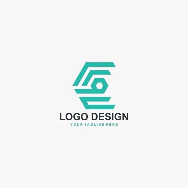Wektor Projektowania Logo Wielokątnego List Projekt Logo Ilustracji Ccp Projekt — Wektor stockowy