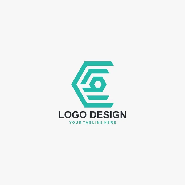 Lettre Polygonale Vecteur Conception Logo Lettre Ccp Illustration Logo Design — Image vectorielle