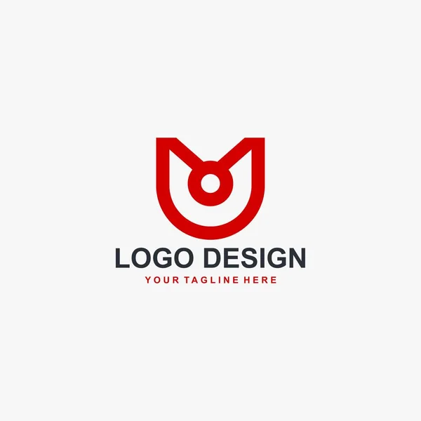 Буква Вектор Дизайна Логотипа Розы Красный Контур Логотипа Естественный Дизайн — стоковый вектор