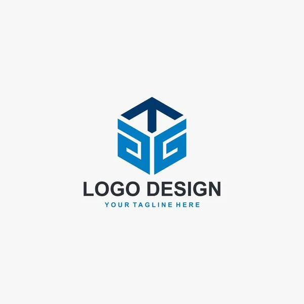 Bina Logosu Tasarımı Mektup Ana Hatları Logosu Harfi Logo Tasarım — Stok Vektör