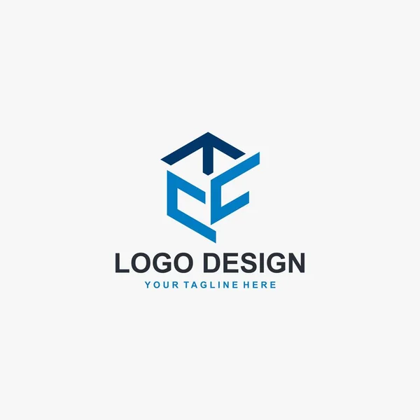 Diseño Del Logo Del Edificio Logotipo Del Esquema Letras Letra — Vector de stock