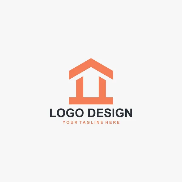 Vecteur Conception Logo Maison Simple Décrivez Maison Design Abstrait Logo — Image vectorielle