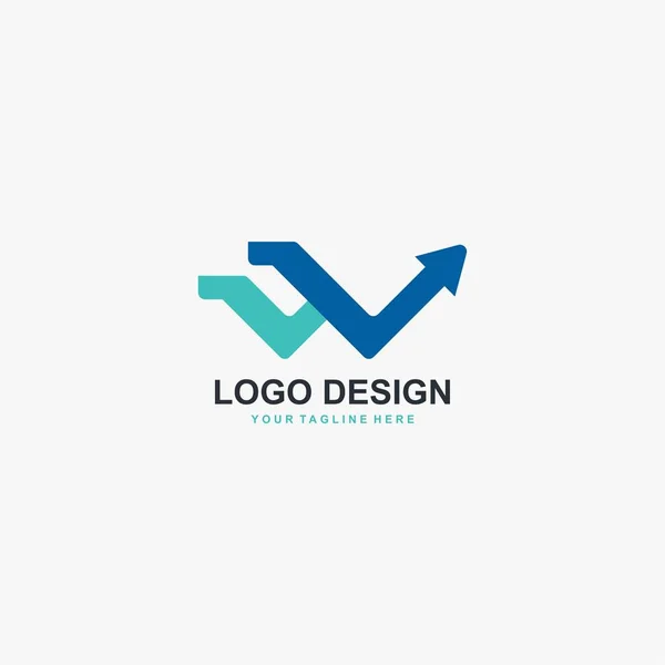 Letra Flechas Vector Diseño Logotipo Flecha Símbolo Abstracto Diseño Del — Vector de stock