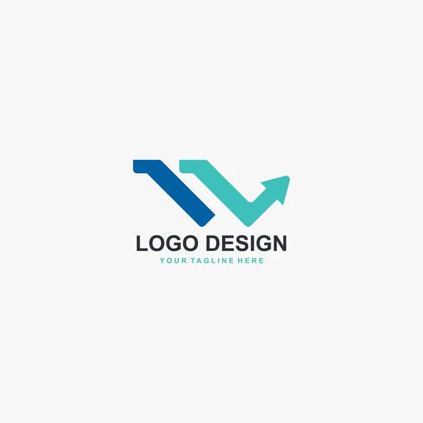 Carta Setas Logotipo Vetor Design Seta Símbolo Abstrato Design Logotipo —  Vetores de Stock
