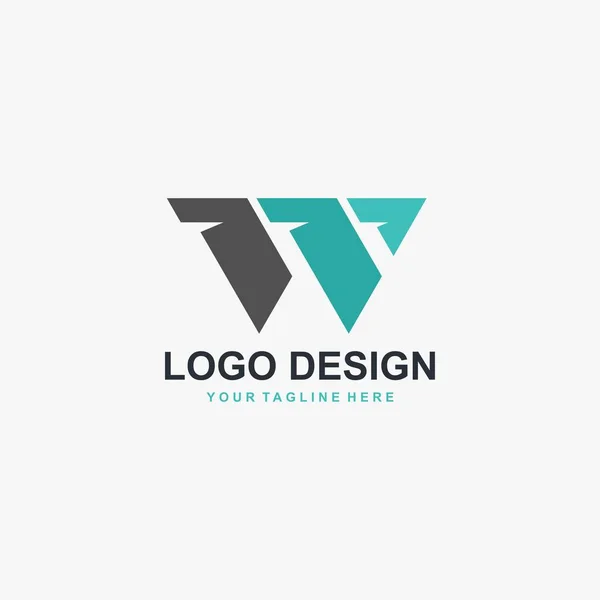 Lettera Logo Design Vector Monogram Font Abstract Design — Vettoriale Stock